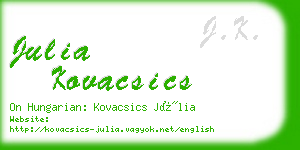 julia kovacsics business card